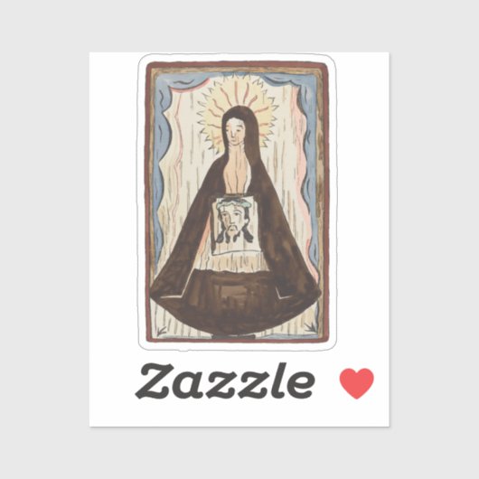 サンヴェロニカイエス顔ヴィンテージアート絵画ズ シール (シート)