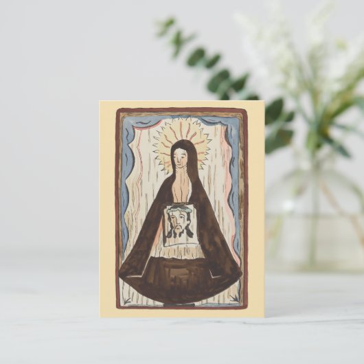 サンヴェロニカイエス顔ヴィンテージアート絵画ズ ポストカード (スタンド正面)