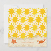 サン二ビーチの少年 砂の誕生日招待状 招待状 (裏面)