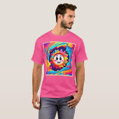 サン二ー ヴァイブス: カラフルな喜び Tシャツ (正面フル)