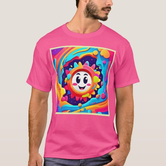 サン二ー ヴァイブス: カラフルな喜び Tシャツ (正面)