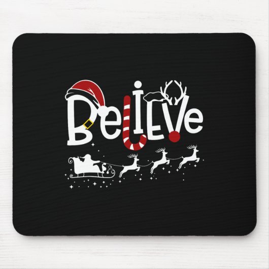 サン信じタ節のクリスマス男性の女性の少女B マウスパッド (正面)