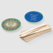 サン地中海の金ゴールドグリッターブライダルシャワー ハンドファン (組立なし)