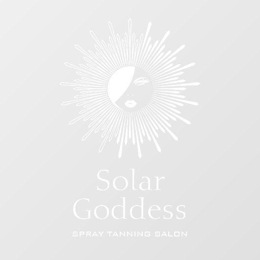 サン女神ガールスプレー日焼けサロンウィンドウにしがみつく ウィンドウサイン (シート)