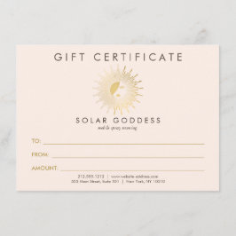 サン女神ガールロゴスプレー日焼けピンクギフトカード