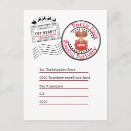 サン実在タから子供への北極の復帰配信 ポストカード