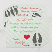 サン感謝していタラベルカードのミルクとクッキー 招待状 (正面/裏面)