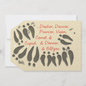 サン感謝していタ·カードのミルクとクッキーに 招待状 (裏面)