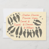 サン感謝していタ·カードのミルクとクッキーに 招待状 (裏面)