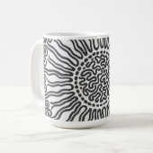 サン抽象デザイン コーヒーマグカップ (正面左)
