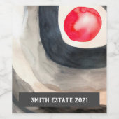 サン抽象芸術ウォーターカラーアートワインラベル ワインラベル (シングルラベル)