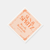 サン描アンドスピリッツバチェロレッテ週末パーティー スタンダードカクテルナプキン (角)