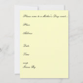 サン日のケーキ 母の日の私の招待状 招待状 (裏面)