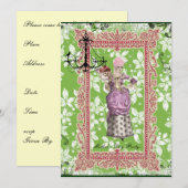 サン日のケーキ 母の日の私の招待状 招待状 (正面/裏面)