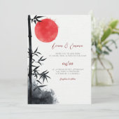 サン日本のバンブー結婚式招待状 招待状 (スタンド正面)