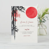 サン日本のバンブー結婚式招待状 招待状 (スタンド正面)