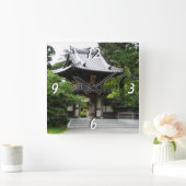 サン日本のフランシスコのティーガーデン スクエア壁時計 (ホーム)