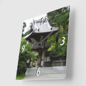 サン日本のフランシスコのティーガーデン スクエア壁時計 (傾斜)