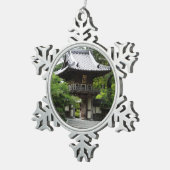 サン日本のフランシスコのティーガーデン スノーフレークピューターオーナメント (右)