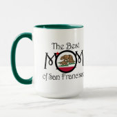 サン最高のフランシスコのママと2つのキューブ15ozマグカップ マグカップ (左)