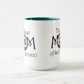 サン最高のフランシスコのママと2つのキューブ15ozマグカップ マグカップ (中央)