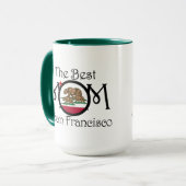 サン最高のフランシスコのママと2つのキューブ15ozマグカップ マグカップ (正面左)