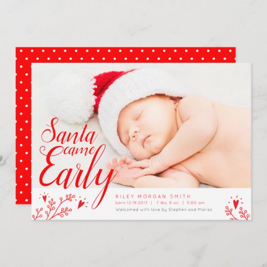 サン来タアーリーク生まれたばかりのリスマスカード シーズンカード (正面/裏面)