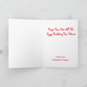 サン祈タマンティパーソナライズされたス風変わりクリスマス カード (内部)