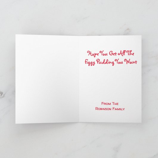 サン祈タマンティパーソナライズされたス風変わりクリスマス カード (内部)