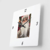 「サン素晴らしタ」のクリスマス時計 スクエア壁時計 (傾斜)