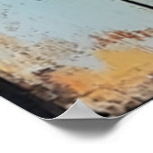 サン素朴顔、ヴィンテージ、国スタイル ポスター (角)