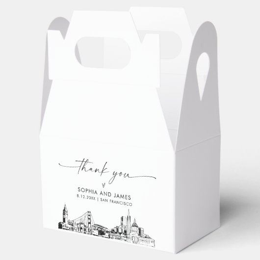 サン結婚フランシパーソナライズされたコの福利 フェイバーボックス (オープン)