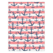 サン航海のゴネービーブルーいかり テーブルクロス (正面)