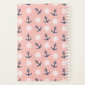 サン航海のゴ紺色のいかりと車輪の模様 プランナー手帳 (裏面)