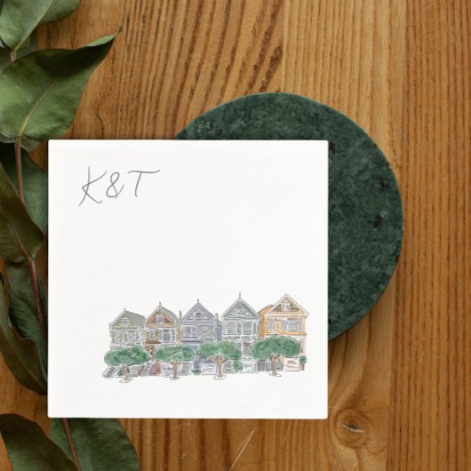 サン色彩の鮮やかフランシスコのカクテル結婚レディース スタンダードカクテルナプキン