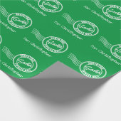 サン表現タ郵便北極配達（緑） ラッピングペーパー (角)