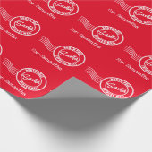 サン表現タ郵便北極配達（赤） ラッピングペーパー (角)