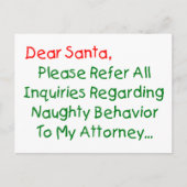 サン親愛タ弁護士-おもしろいクリスマスレター シーズンポストカード (正面)