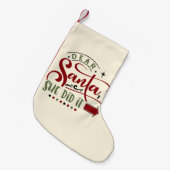 サン親愛タ彼女はクリスマス·おもしろい引用文 スモールクリスマスストッキング (正面 (吊り時))