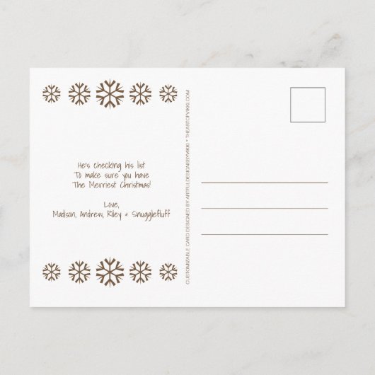 サン親愛タ |おもしろい写真の追加おもしろい ポストカード (裏面)