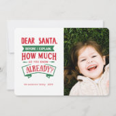 サン親愛タ…クリスマスおもしろいの写真カード シーズンカード (正面)