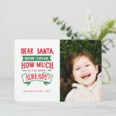 サン親愛タ…クリスマスおもしろいの写真カード シーズンカード (スタンド正面)