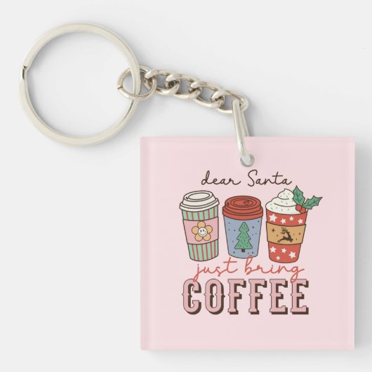 サン親愛タ | クリスマスコーヒーラテ キーホルダー (正面)