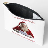 サン親愛タ…サンタクロースおもしろい、クリスマスホリデー アクセサリーポーチ (見開き)