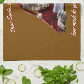 サン親愛タ…サンタクロースおもしろい、クリスマスホリデー キッチンタオル (折り畳み)