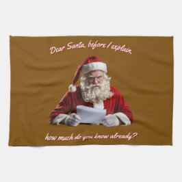 サン親愛タ…サンタクロースおもしろい、クリスマスホリデー キッチンタオル