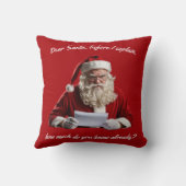 サン親愛タ…サンタクロースおもしろい、クリスマスホリデー クッション (裏面)