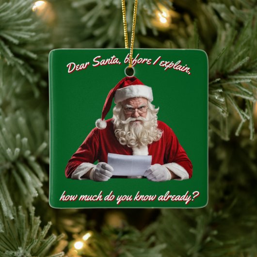 サン親愛タ…サンタクロースおもしろい、クリスマスホリデー セラミックオーナメント (ツリー)