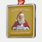 サン親愛タ…サンタクロースおもしろい、クリスマスホリデー メタルオーナメント (左)