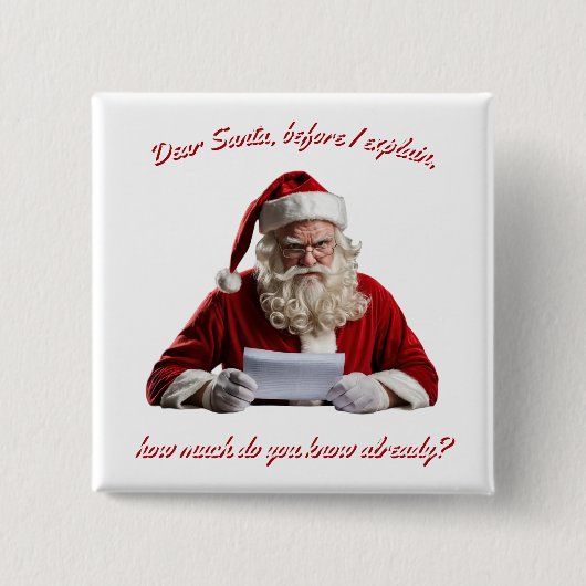 サン親愛タ…サンタクロースおもしろい、クリスマスホリデー 缶バッジ (正面)